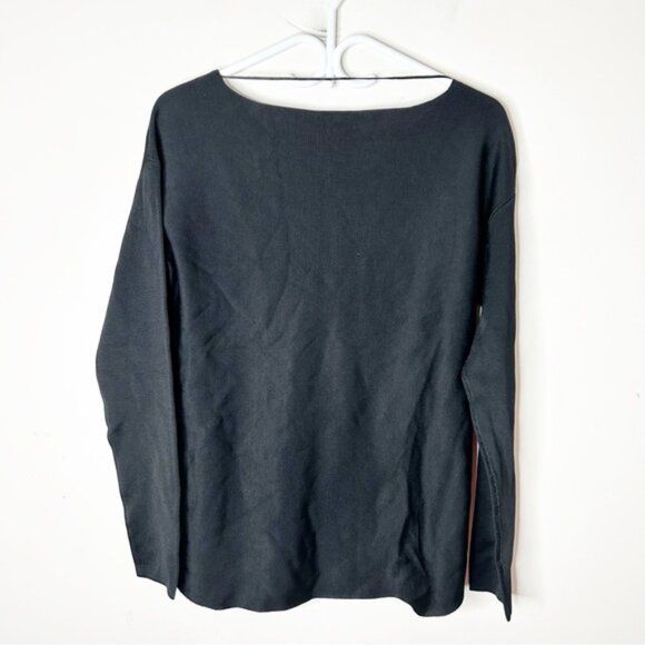 LORD & TAYLOR 424 Fifth Women's Sweater Top Spandex Nylon Knit Stretch Black - Picture 13 of 15